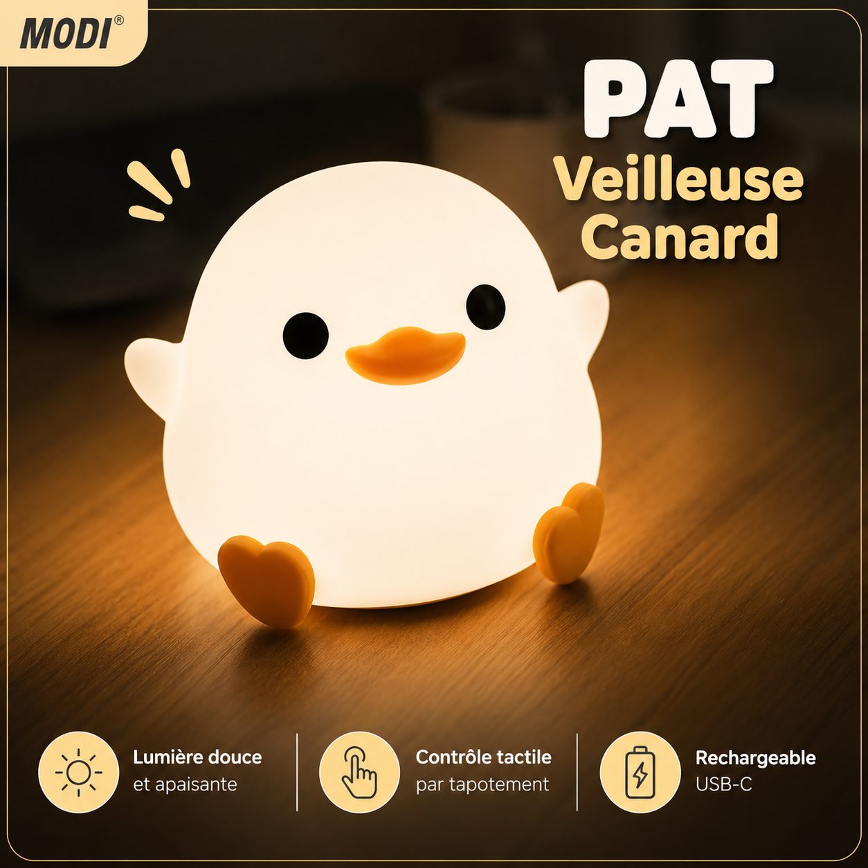 Veilleuse Canard LED 7 couleurs