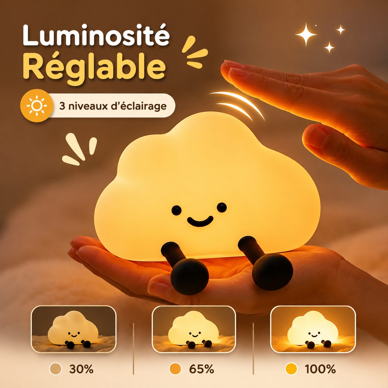 Veilleuse Nuage LED Tactile