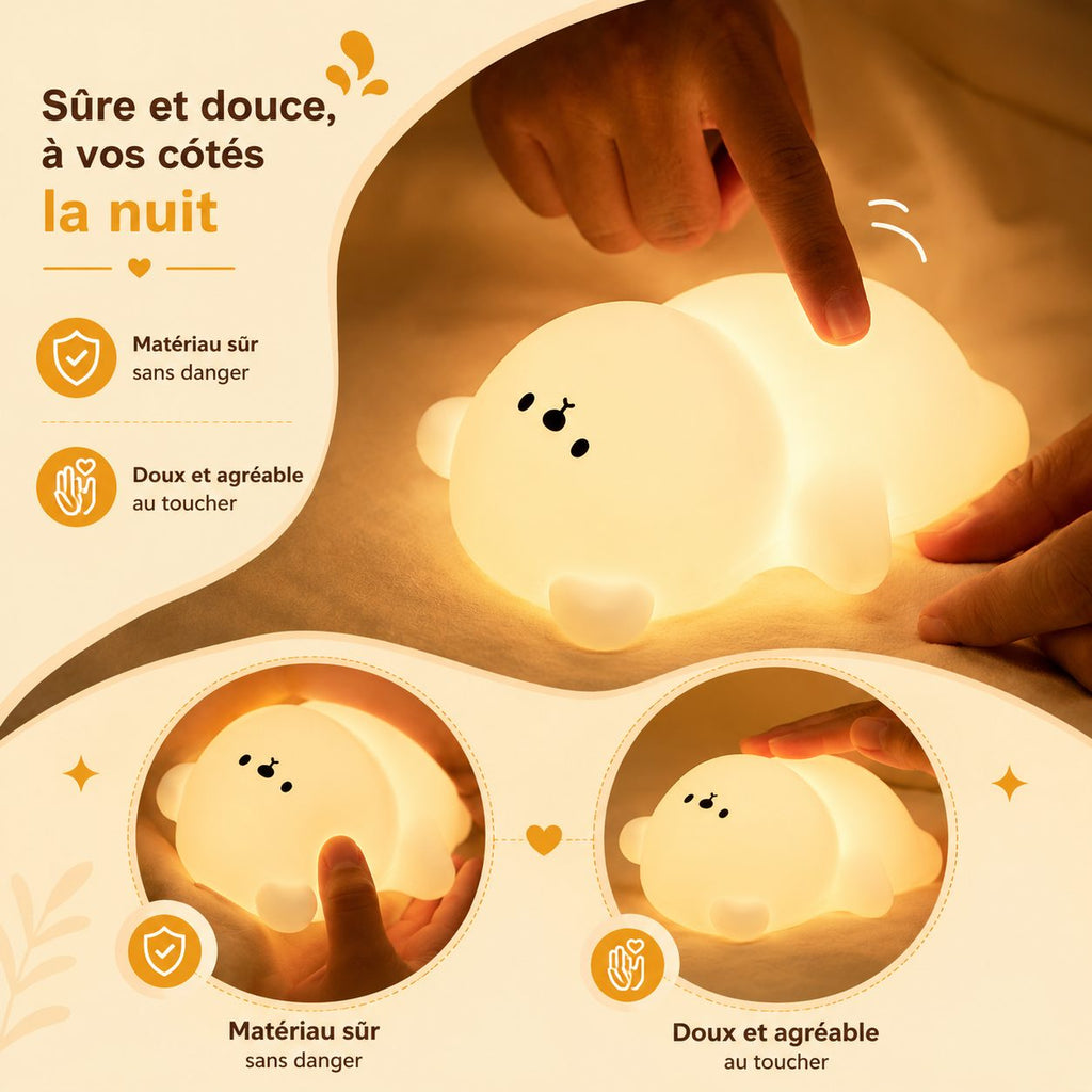 Veilleuse Ours LED Tactile