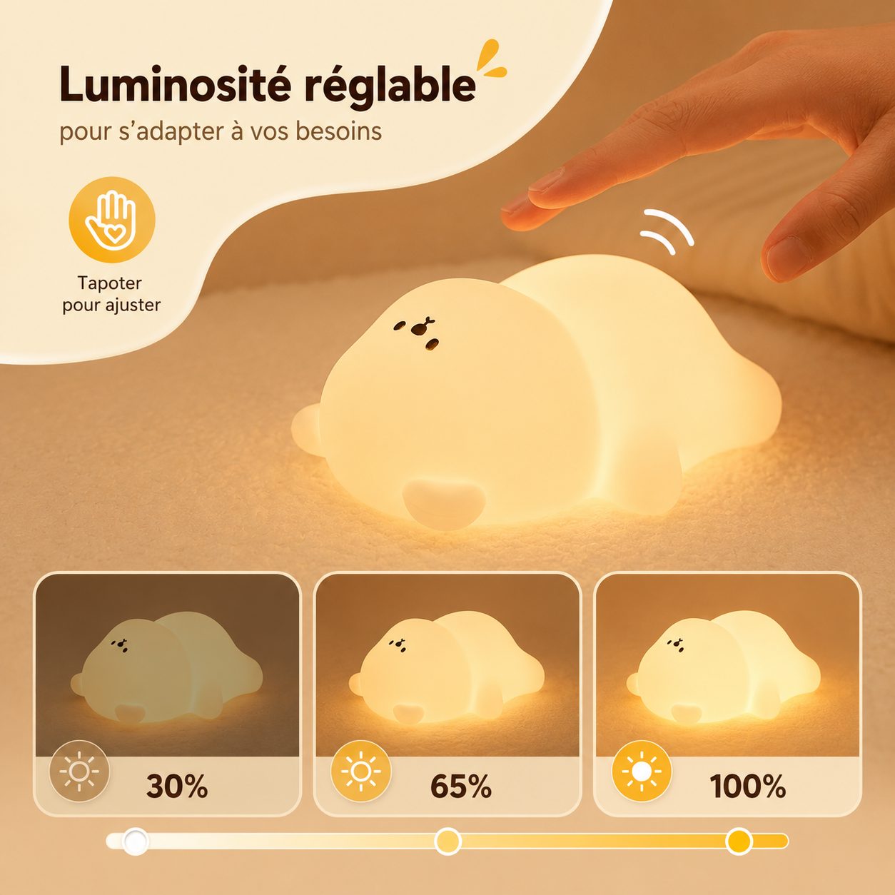 Veilleuse Ours LED Tactile