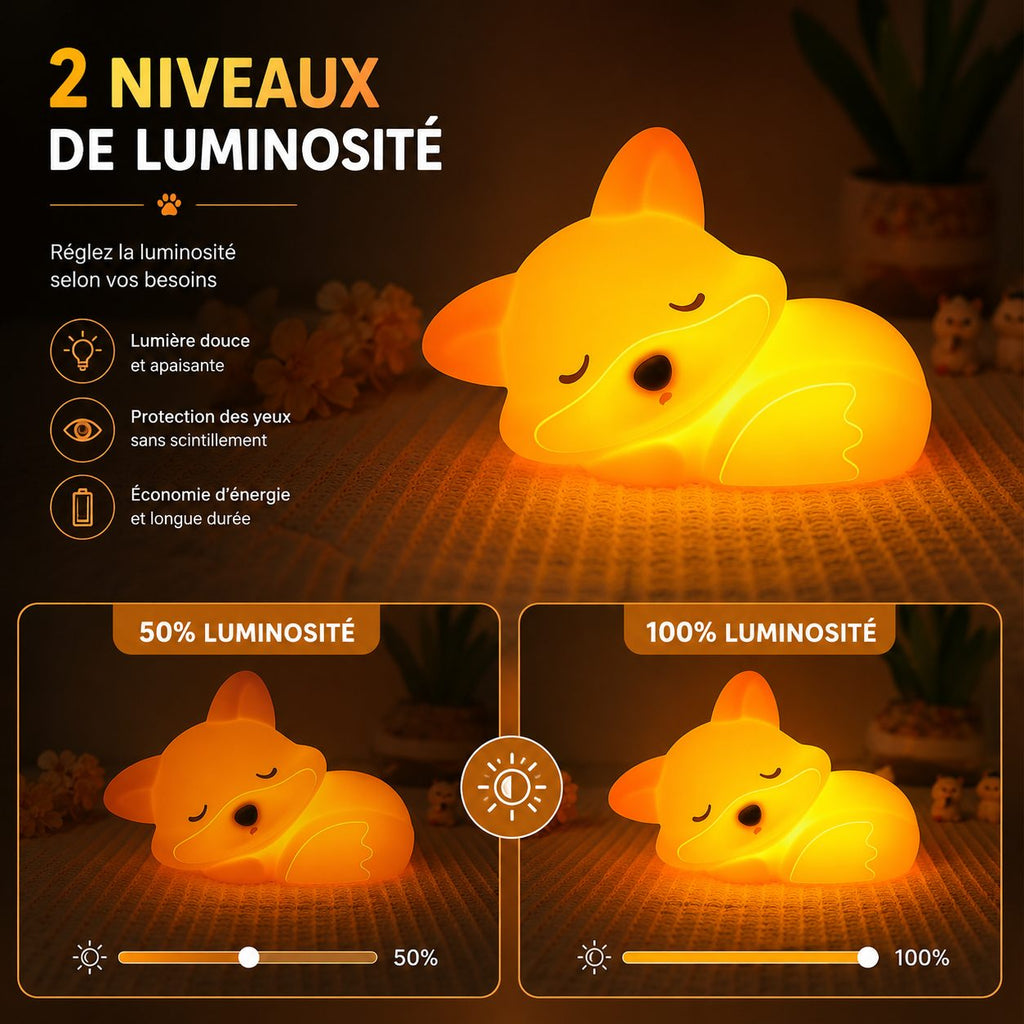 Veilleuse Renard LED Tactile