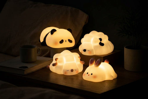 Veilleuse Animaux Mignons - allumée blanc chaud