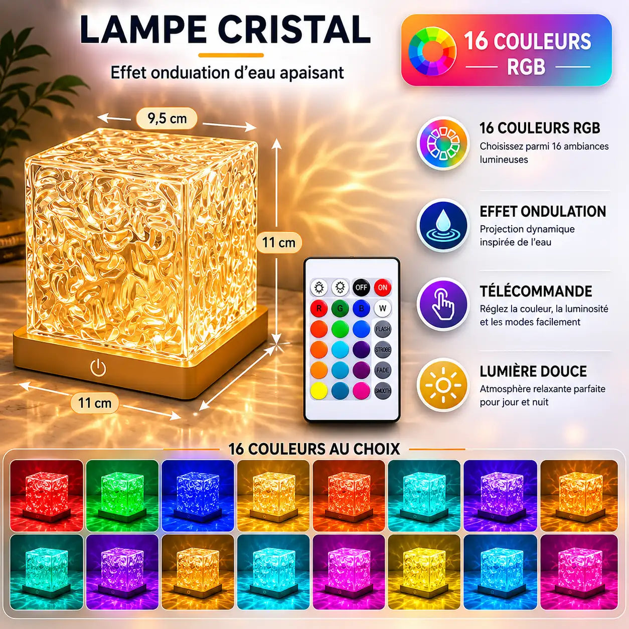 Lampe Aurores Boréales - 16 Couleurs !