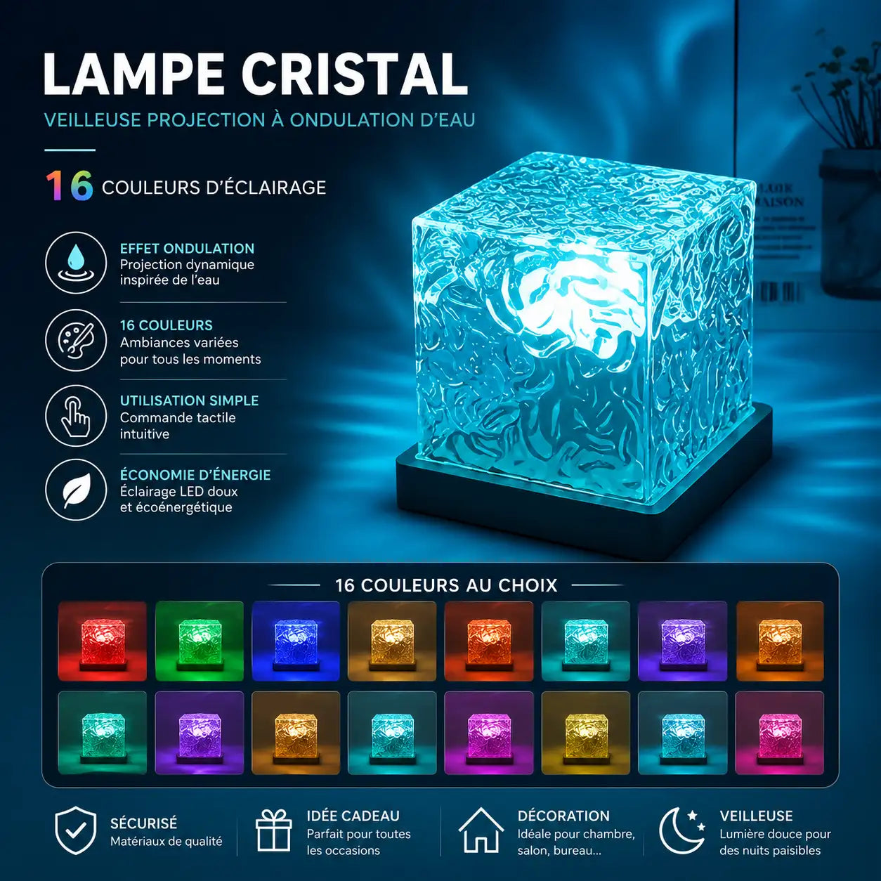 Lampe Aurores Boréales - 16 Couleurs !
