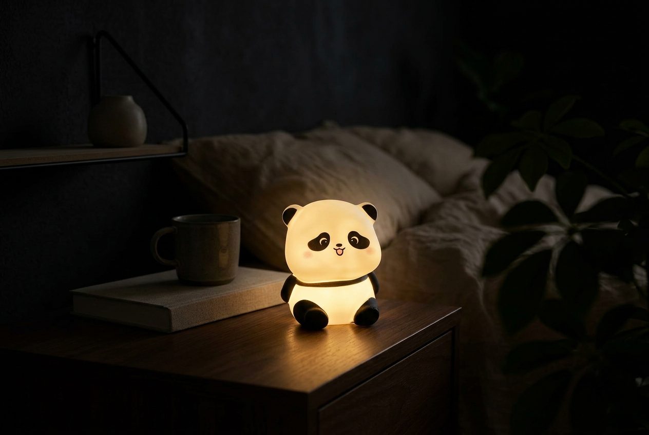 Veilleuse Panda - allumée blanc chaud