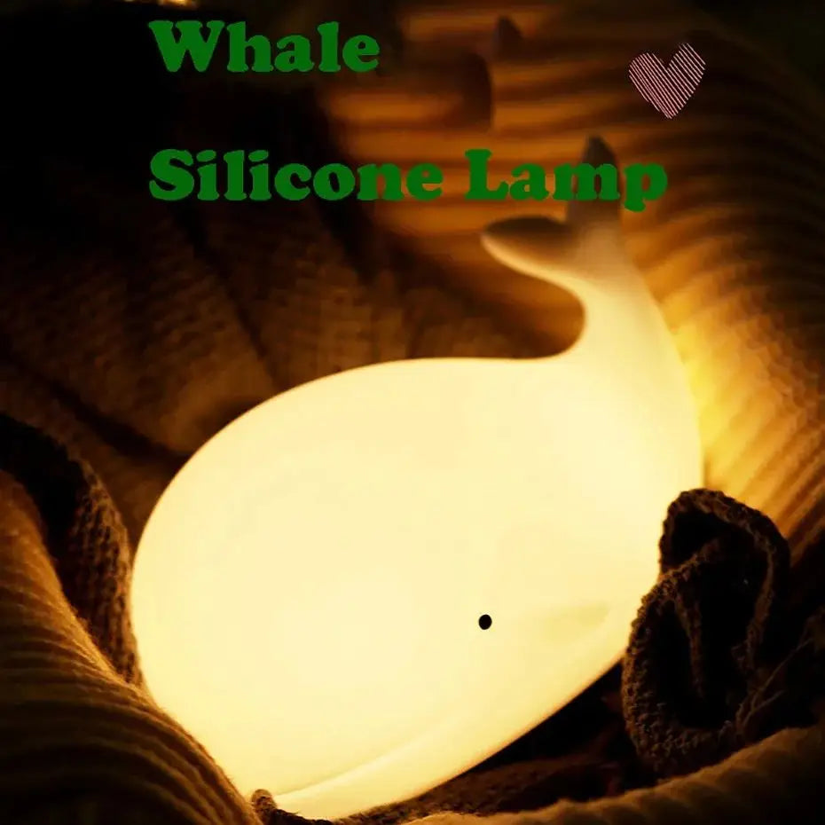 Veilleuse Baleine LED en silicone
