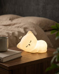 Veilleuse Chat LED - allumée blanc chaud
