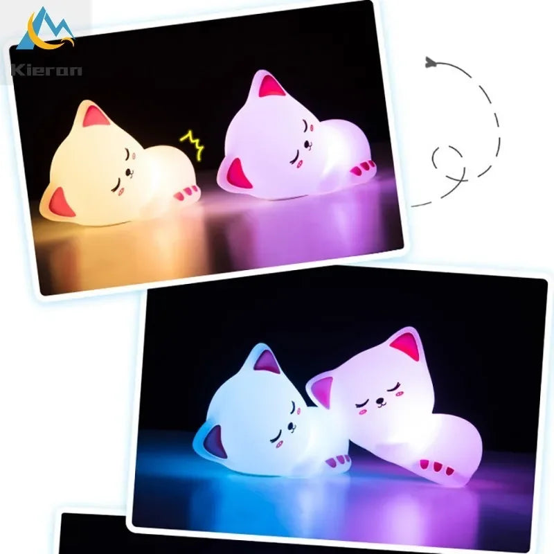 Veilleuse Chat LED 7 Couleurs