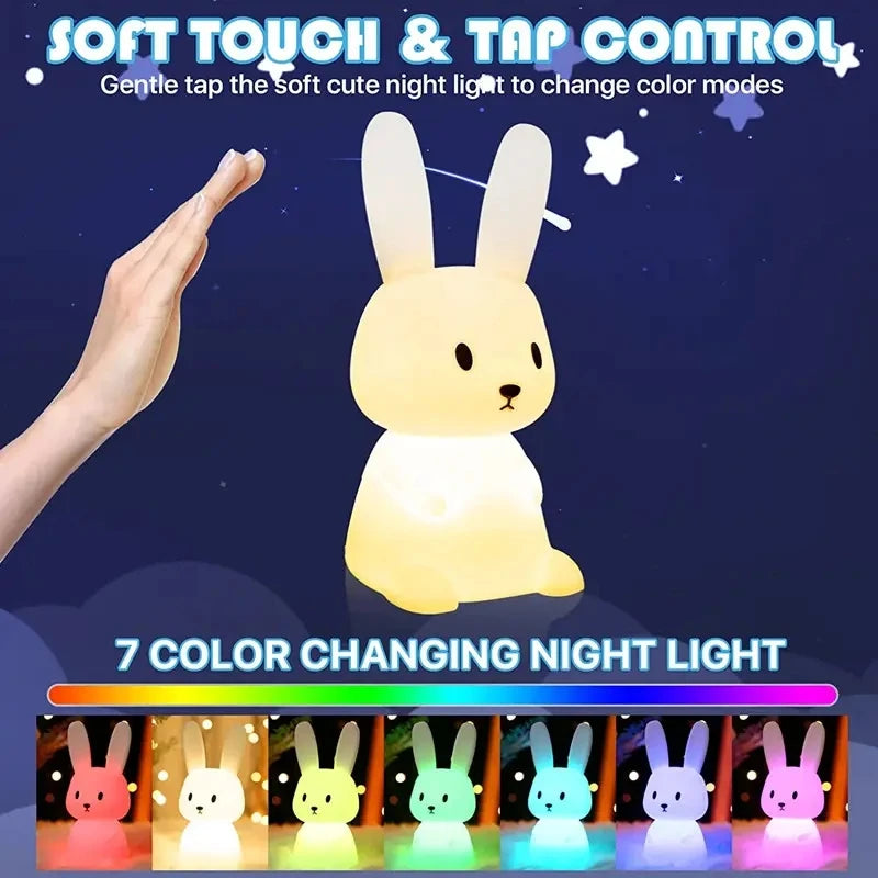 Veilleuse Lapin LED 7 Couleurs
