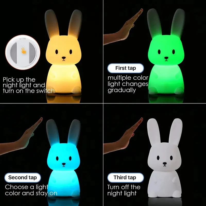 Veilleuse Lapin LED 7 Couleurs