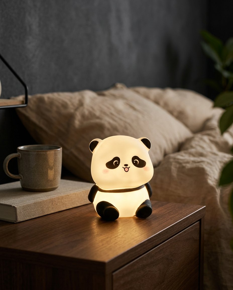 Veilleuse Panda - allumée blanc chaud